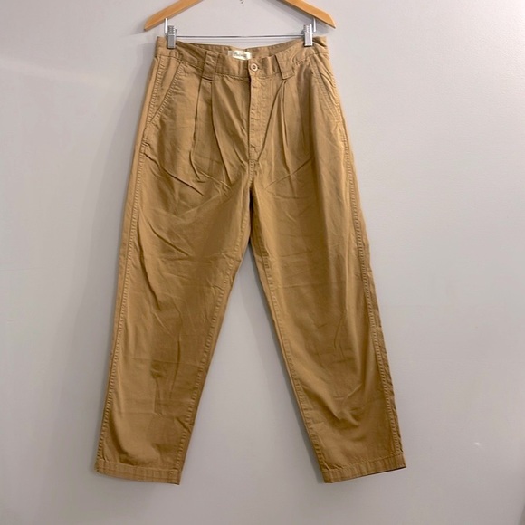 Madewell Pleated Taper barrel balloon Wide-Leg Pants - Picture 9 of 10